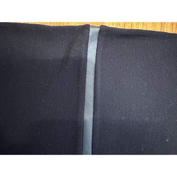 COS Black Knitted Midi Jumper sweater wool Dress With Leather detail size M wow! - Picture 7 of 8